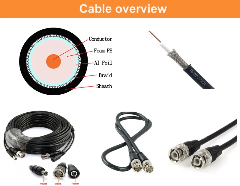 Coaxial Cable CATV RG6/Rg58/Rg59/Rg11 CCTV Signal Cable Surveillance System