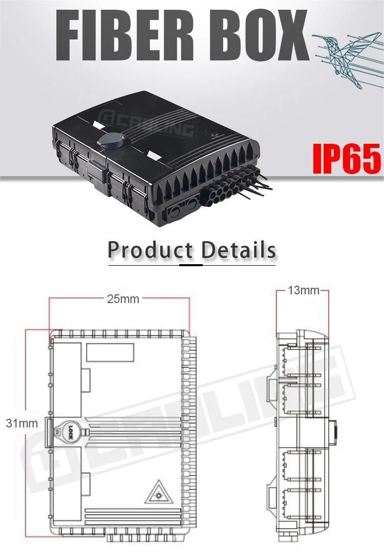 Gcabling Fdb Core IP65 Fiber Optical Termination 16c Outdoor Indoor Optic Access Terminal Splice Splitter Connection FTTH Distribution Box
