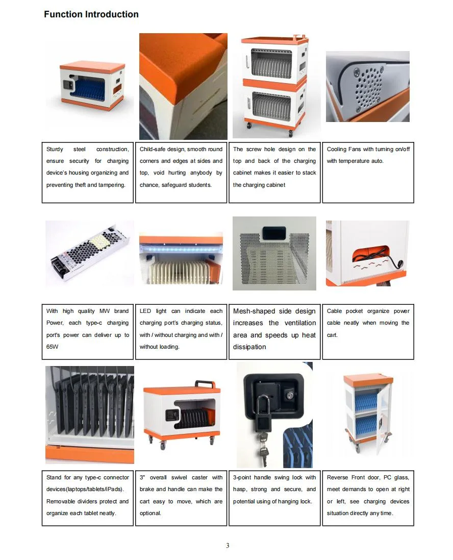 High Quality 16 Ports USB Mobile Phone Laptop Charging and Storage Station Cabinets for School