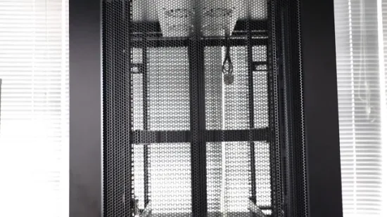 Gabinete de dados de 19 polegadas com porta de malha de onda de arco