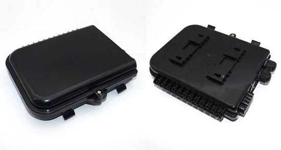 Caixa terminal de distribuição de fibra óptica PC ABS preto 1X8
